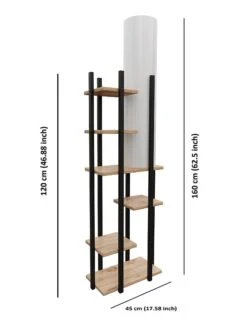 Standleuchte "Vogue" In Schwarz/ Weiß/ Natur - (B)45 X (H)160 Cm -BRILLIANT Verkäufe aberto design standleuchte vogue in schwarz weiss natur b 45 x h 160 cm 3