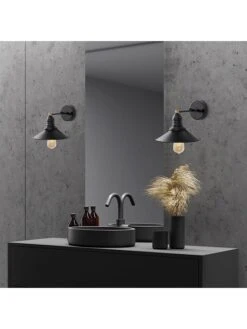 Wandleuchte In Schwarz - (B)24 X (H)27 X (T)20 Cm -BRILLIANT Verkäufe aberto design wandleuchte in schwarz b 24 x h 27 x t 20 cm 2