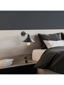 Wandleuchte In Schwarz - (B)24 X (H)27 X (T)20 Cm