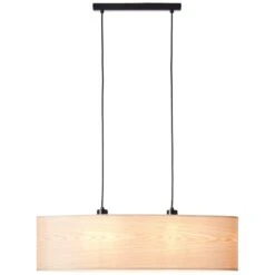 BRILLIANT Pendelleuchte, 2-flammig (oval) Romm 120x78x22 Cm In Holz Hell/schwarz