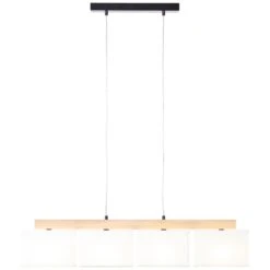 BRILLIANT Pendelleuchte, 4-flammig Rayan 113x95x12 Cm In Eiche Geölt/weiß