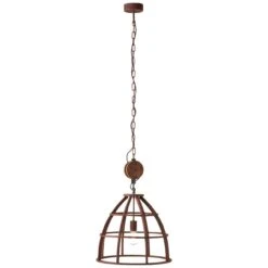 BRILLIANT Pendelleuchte 47cm Matrix ⌀ 47 Cm In Rostfarbend