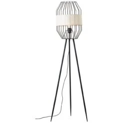 BRILLIANT Standleuchte, Dreibeinig Slope ⌀ 45 Cm In Schwarz/natur