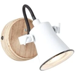 BRILLIANT Wandspot Seed 13x9,5x11 Cm In Weiß/holz Hell -BRILLIANT Verkäufe brilliant wandspot seed 13x9 5x11 cm in weiss holz hell 5