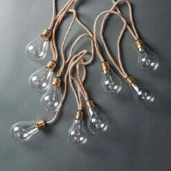 LED Lichterkette Mit Naturseil 15 Lichter Und Stecker BULB LIGHTS In Natur -BRILLIANT Verkäufe butlers led lichterkette mit naturseil 15 lichter und stecker bulb lights in natur 6