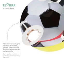 3er-Spot Rondell WM Fußball -BRILLIANT Verkäufe elobra 3er spot rondell wm fussball 3