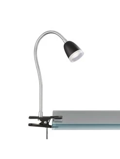 LED-Klemmleuchte In Silber - (H)26 Cm