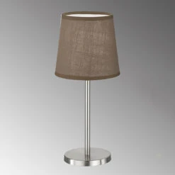 BRILLIANT Verkäufe 7 BRILLIANT Verkäufe -BRILLIANT Verkäufe fh lighting tischleuchte eve in nickelfarben braun h 30 x d 14 cm 1