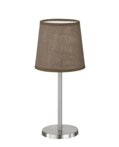 Tischleuchte Eve In Nickelfarben/Braun - (H)30 X (D)14 Cm