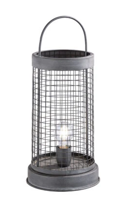 Tischleuchte Tiana In Dunkelgrau Matt - (H)52 X (D)21,5 Cm