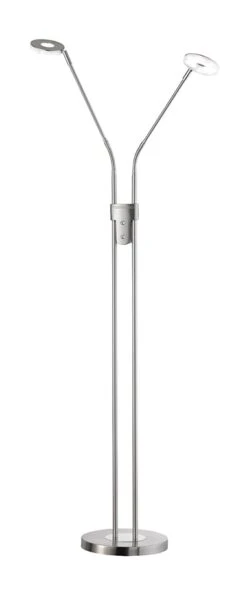 LED-Stehleuchte Dent In Nickelfarben / Chromfarben - (H)150 X (D)25 Cm
