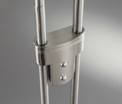 LED-Stehleuchte Dent In Nickelfarben / Chromfarben - (H)150 X (D)25 Cm -BRILLIANT Verkäufe fischer and honsel led stehleuchte dent in nickelfarben chromfarben h 150 x d 25 cm 3