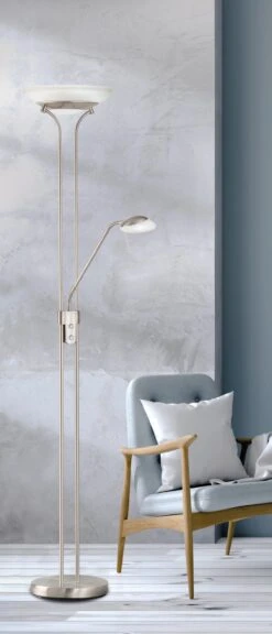 LED-Stehleuchte Pool TW In Nickelfarben - (H)182 X (D)32 Cm -BRILLIANT Verkäufe fischer and honsel led stehleuchte pool tw in nickelfarben h 182 x d 32 cm 2