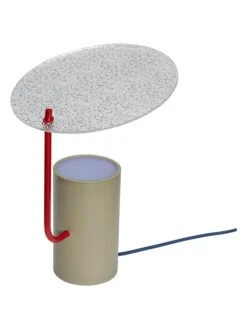 Tischleuchte "Disc" In Beige - (H)35 X Ø 24 Cm