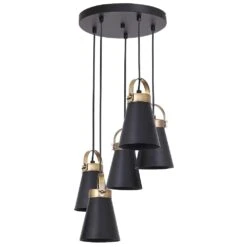 Pendelleuchte In Anthrazit Messing Gewischt