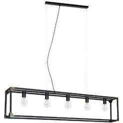 Pendelleuchte In Schwarz Antik-Gold