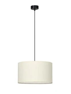 Pendelleuchte In Schwarz Ecru