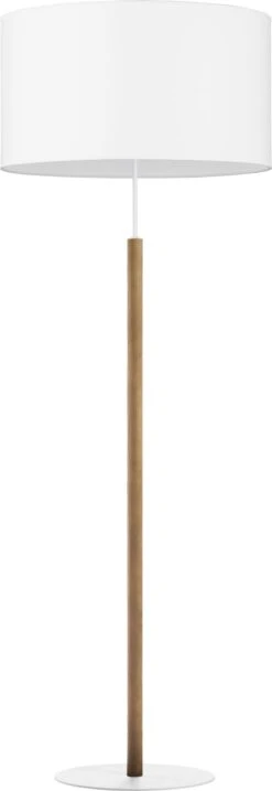 Stehlampe In Weiß Gebürstetes Holz