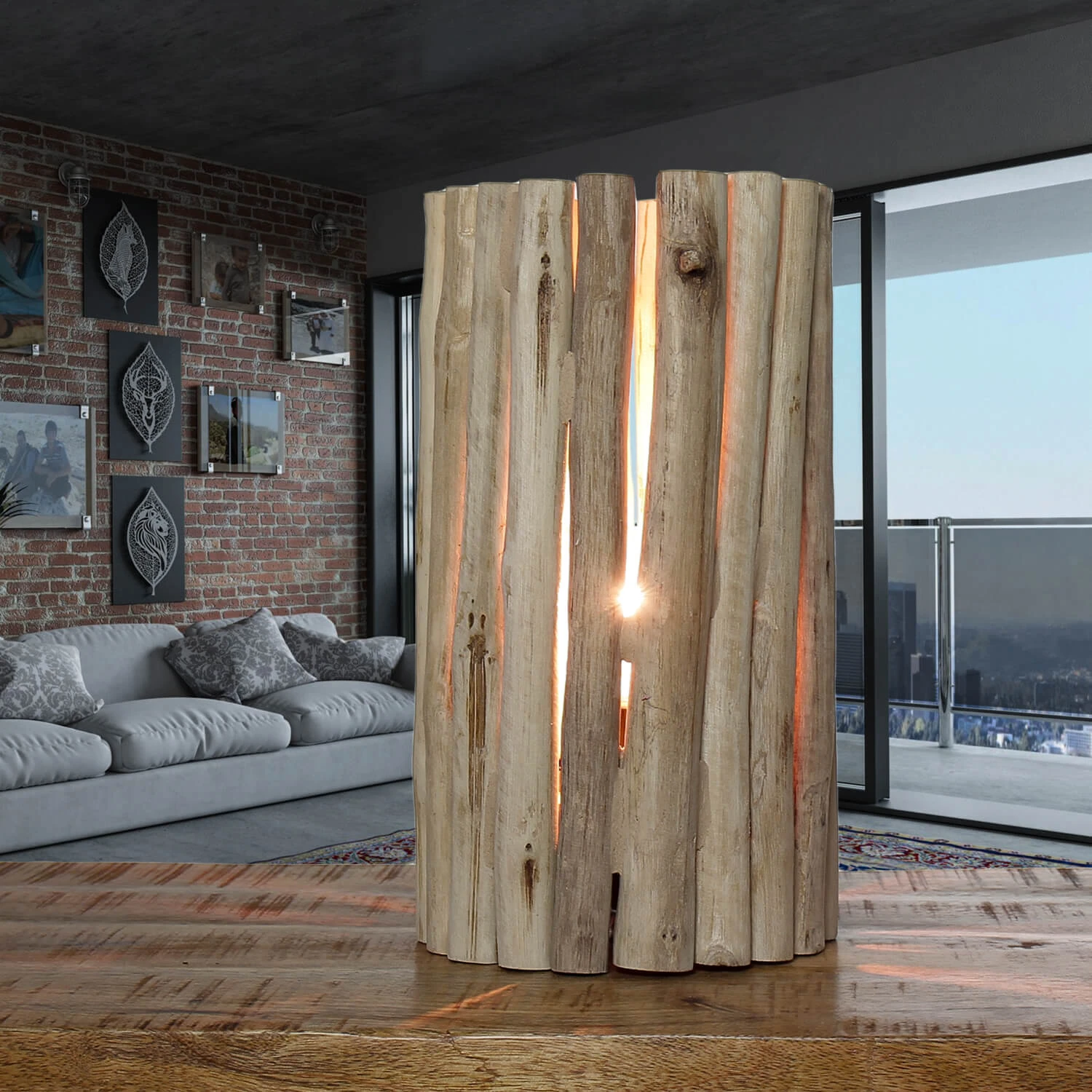 Tischlampe In Holz (Natur) 2 Tischlampe In Holz (Natur) – Bild 2