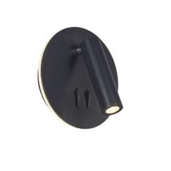 LED Bett-Leselampe Mit Indirektem Licht Und Spot In Schwarz