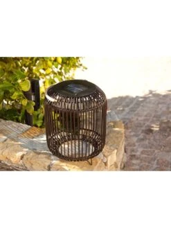 LED-Solarleuchte "Ray" In Schwarz/ Natur - (H)36 Cm