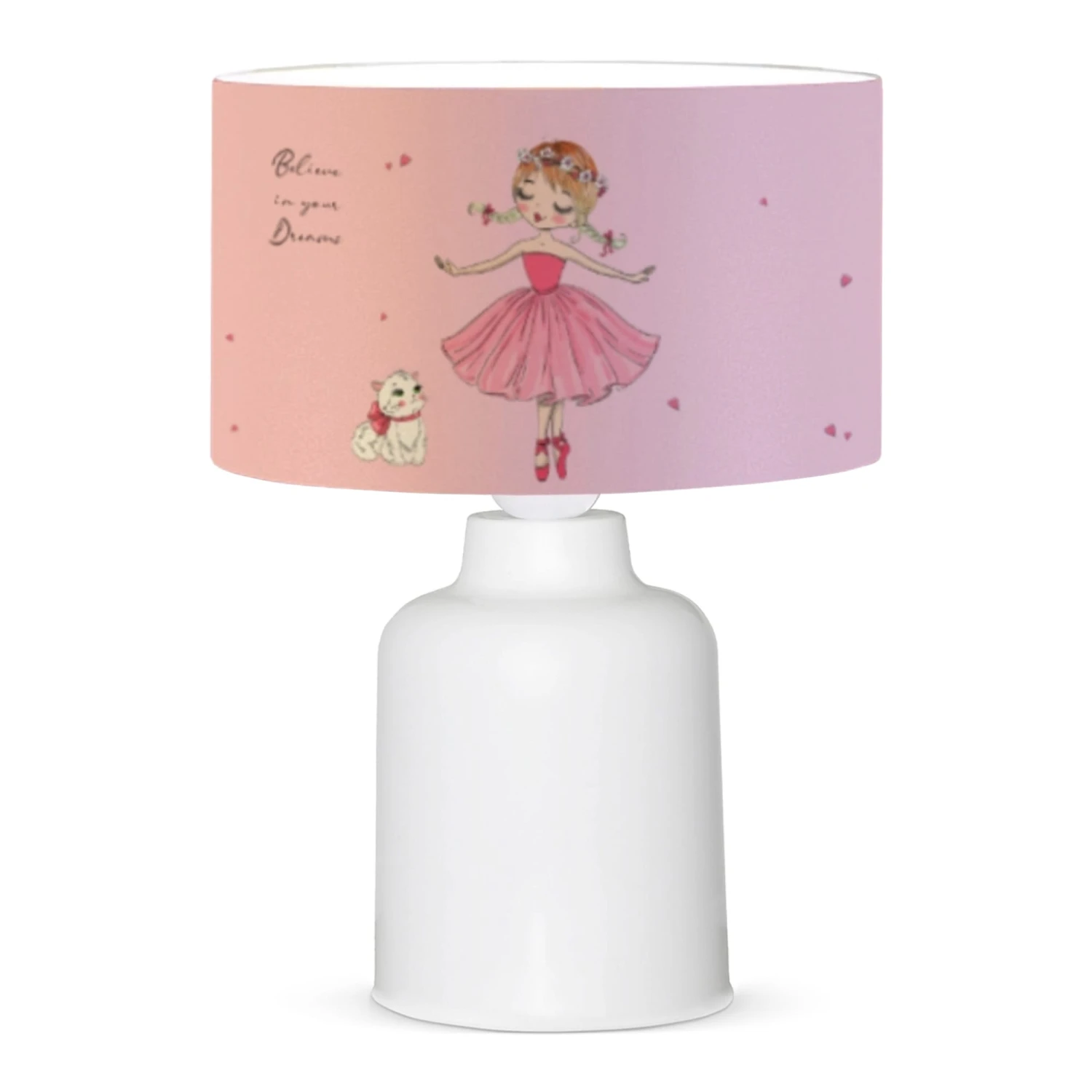 Tischleuchte Macclesfield In Rosa Weiß (H)32cm (D)24cm 2 Tischleuchte Macclesfield In Rosa Weiß (H)32cm (D)24cm – Bild 2