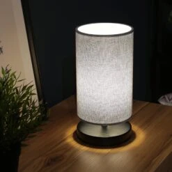 Tischleuchte Milton In Grau (H)30cm (D)15cm