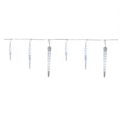 LED Lichterkette 24 Eiszapfen Für Außen L: 7m In Transparent