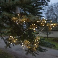 LED Lichterkette 8 Büscheln Blüten Dekolichterkette L: 2,1m In Silber -BRILLIANT Verkäufe marelida led lichterkette 8 buscheln bluten dekolichterkette l 2 1m in silber 7