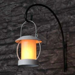 LED Solar Laterne Mit Flammeneffekt Für Außen H: 14cm In Weiß -BRILLIANT Verkäufe marelida led solar laterne mit flammeneffekt fur aussen h 14cm in weiss 4