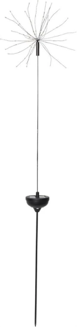 LED Solarstab Feuerwerk Gartendeko In Schwarz - H: 100cm