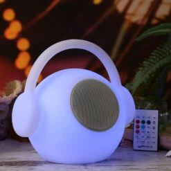 LED Tischleuchte EVE Mit Lautsprecher Terrassenleuchte Bluetooth In Weiß -BRILLIANT Verkäufe marelida led tischleuchte eve mit lautsprecher terrassenleuchte bluetooth in weiss 5