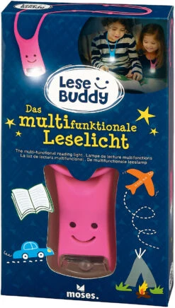Moses Lese Buddy - Das Multifunktionale Leselicht Pink -BRILLIANT Verkäufe moses lese buddy das multifunktionale leselicht pink 3