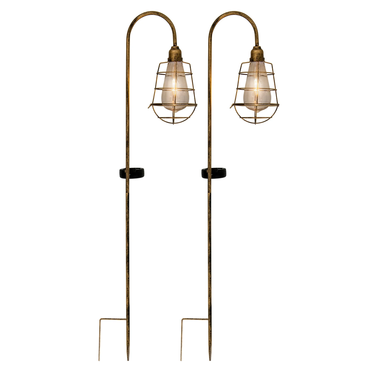 2er-Set LED Deko-Solar-Erdspieß (H) 76,5 Cm In Alt-Messing 2 2er-Set LED Deko-Solar-Erdspieß (H) 76,5 Cm In Alt-Messing – Bild 2