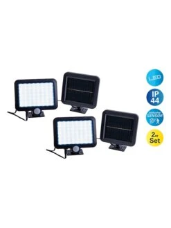 2er-Set: LED-Solar-Außenwandleuchten "Pepe" In Schwarz - (L)15 X (B)13 Cm -BRILLIANT Verkäufe nave 2er set led solar aussenwandleuchten pepe in schwarz l 15 x b 13 cm 2