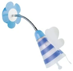 Kinder Wandleuchte "Blume" In Blau