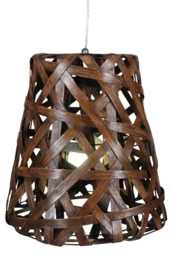 Korb-Pendelleuchte "Ilvy" (H) 42 Cm In Braun