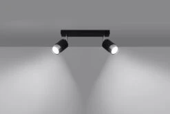 Deckenleuchte DETTA 2 Schwarz/Chrome (L)30cm (H)18cm -BRILLIANT Verkäufe nice lamps deckenleuchte detta 2 schwarz chrome l 30cm h 18cm 2