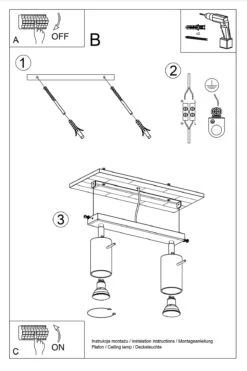 Deckenleuchte DETTA 2 Schwarz/Chrome (L)30cm (H)18cm -BRILLIANT Verkäufe nice lamps deckenleuchte detta 2 schwarz chrome l 30cm h 18cm 7
