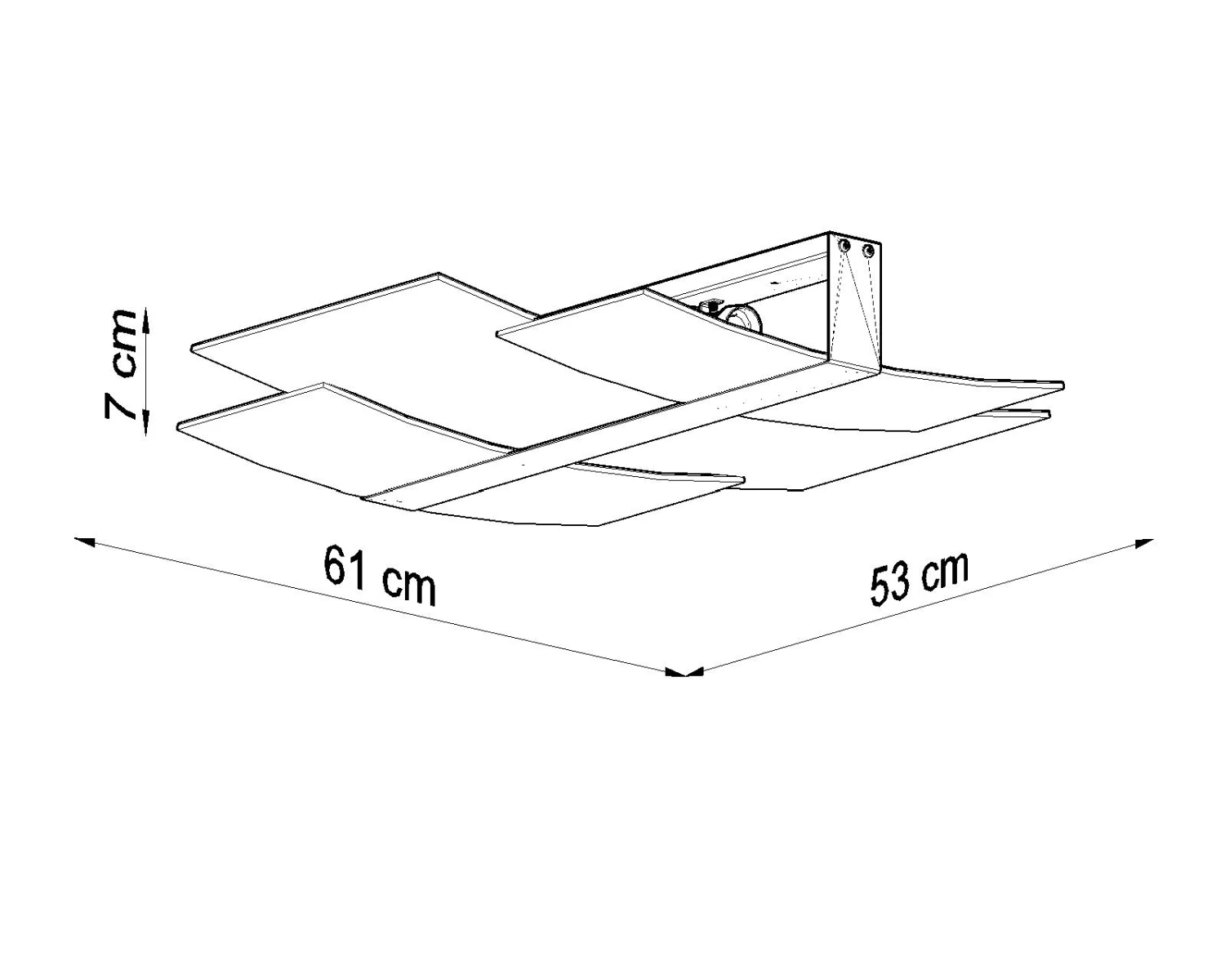 Deckenleuchte MARETT In Weiß (L)61cm (B)53cm (H)7cm 4 Deckenleuchte MARETT In Weiß (L)61cm (B)53cm (H)7cm – Bild 4