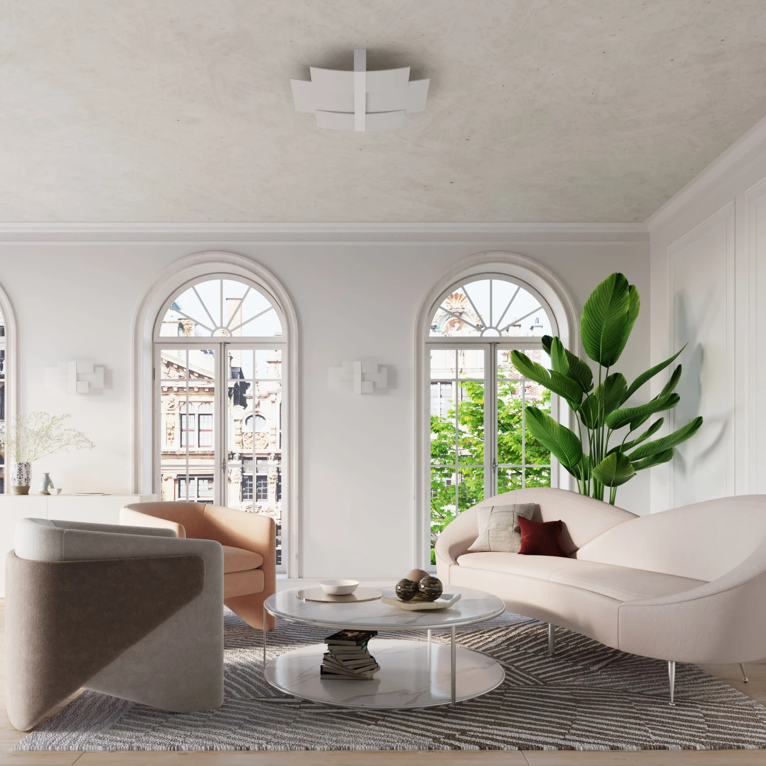 Deckenleuchte MARETT In Weiß (L)61cm (B)53cm (H)7cm 6 Deckenleuchte MARETT In Weiß (L)61cm (B)53cm (H)7cm – Bild 6