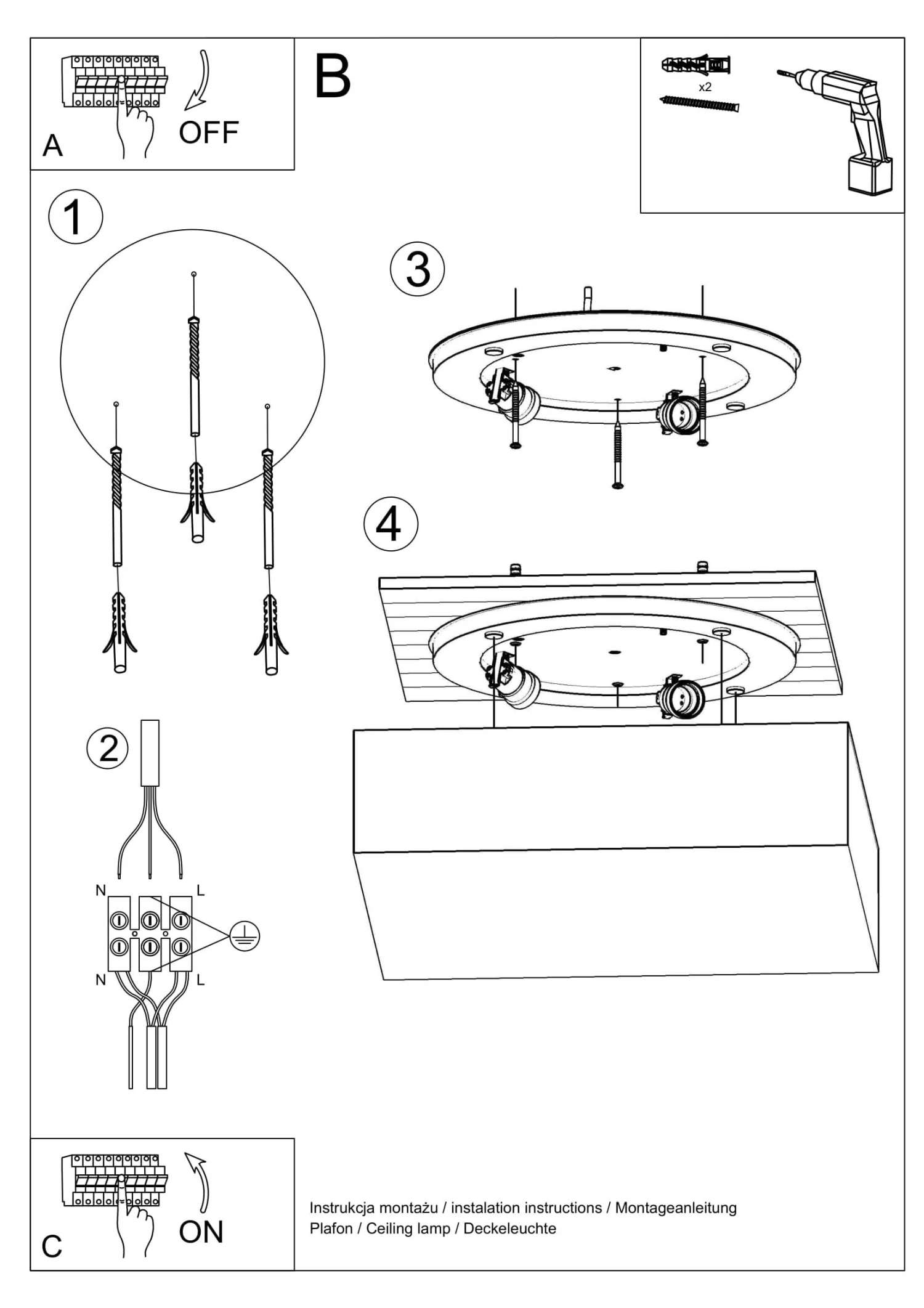 Deckenleuchte MITRA 25 In Grau (H)11cm (L)25cm (B)25cm 8 Deckenleuchte MITRA 25 In Grau (H)11cm (L)25cm (B)25cm – Bild 8