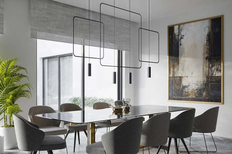 Hängeleuchte KOBI 1 In Schwarz (L)61cm (B)6cm (H)175cm 5 Hängeleuchte KOBI 1 In Schwarz (L)61cm (B)6cm (H)175cm – Bild 5