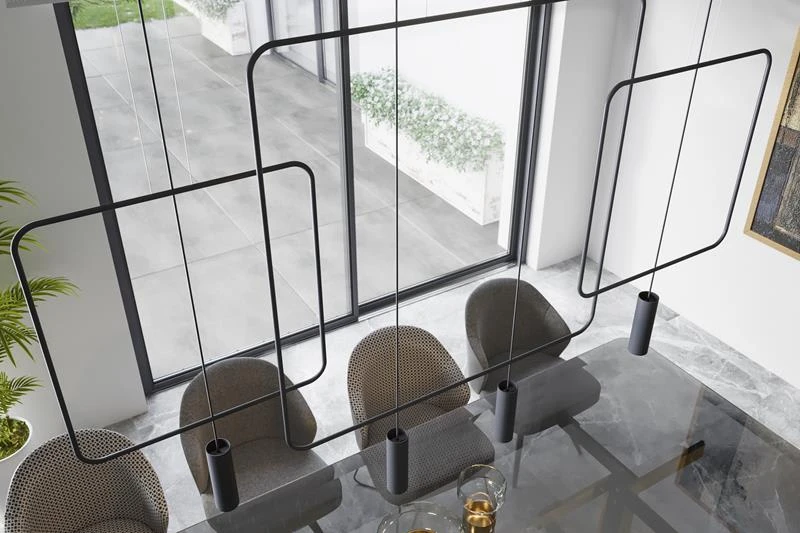 Hängeleuchte KOBI 1 In Schwarz (L)61cm (B)6cm (H)175cm 7 Hängeleuchte KOBI 1 In Schwarz (L)61cm (B)6cm (H)175cm – Bild 7