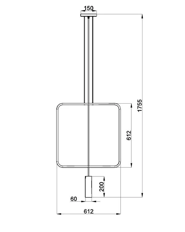 Hängeleuchte KOBI 1 In Schwarz (L)61cm (B)6cm (H)175cm 8 Hängeleuchte KOBI 1 In Schwarz (L)61cm (B)6cm (H)175cm – Bild 8