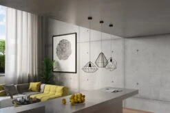 Hängleuchte Editta In Schwarz Aus Gebogenem Stahl Schirm Loft LED E27 NICE LAMPS -BRILLIANT Verkäufe nice lamps hangleuchte editta in schwarz aus gebogenem stahl schirm loft led e27 nice lamps 3