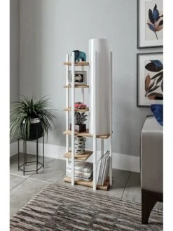 Standleuchte In Hellbraun/ Weiß - (B)45 X (H)135 Cm