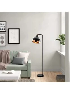 Standleuchte In Schwarz/ Gold - (B)17 X (H)120 X (T)30 Cm