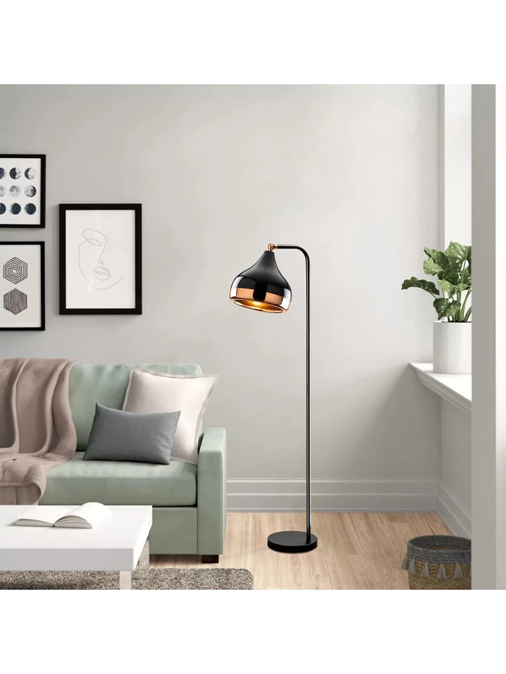 Standleuchte In Schwarz/ Gold - (B)17 X (H)120 X (T)30 Cm 1 Standleuchte In Schwarz/ Gold - (B)17 X (H)120 X (T)30 Cm