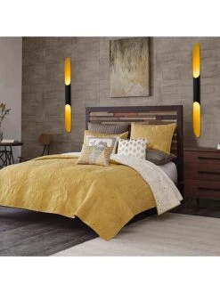 Wandleuchte In Schwarz/ Gold - (B)10 X (H)100 Cm